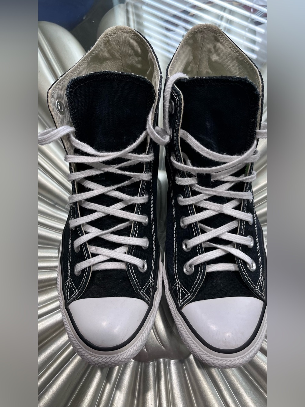 Converse Black and White High-Top Sneakers